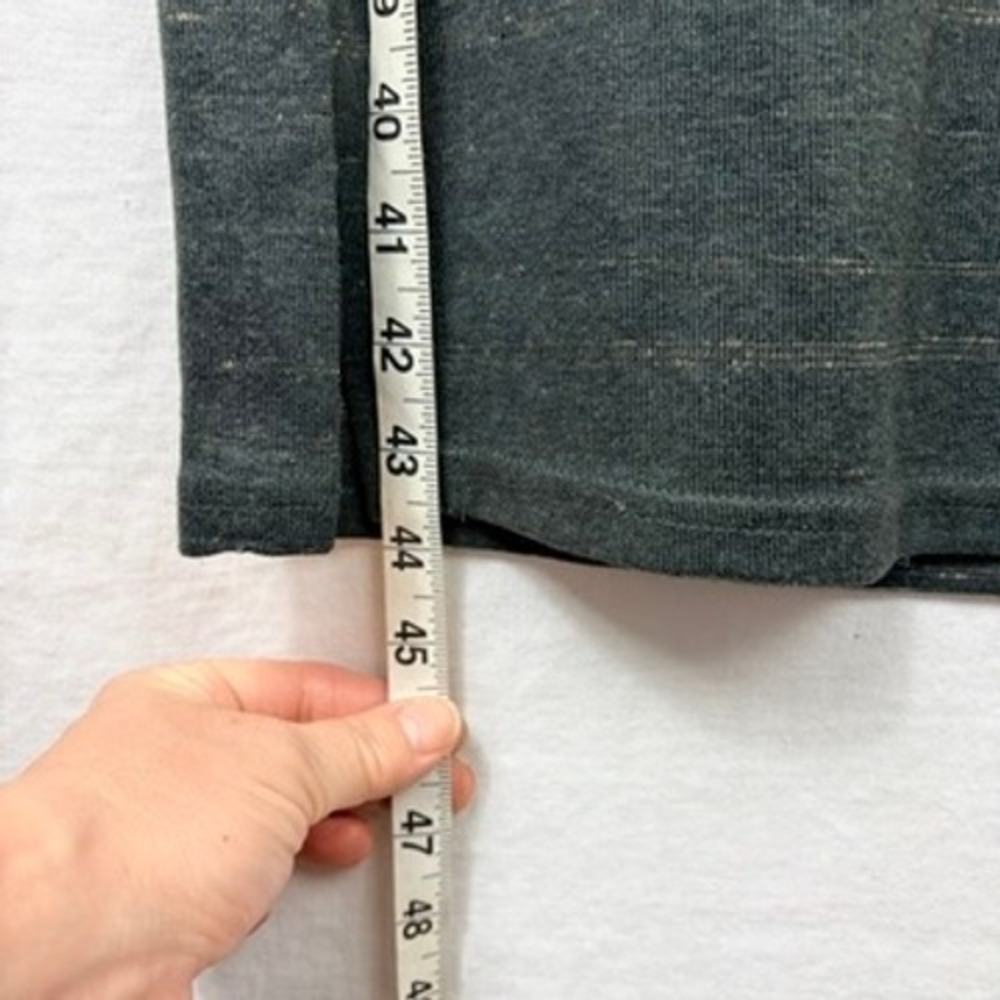 Prana Dress Sz XS Hemp Blend Gray Striped Sleeveless Drawstring Pockets Eco - Picture 7 of 13